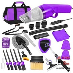 20PCS Car Cleaning Kit, Car Interior Detailing Kit with High Power Purple