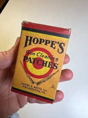Hoppe’s Gun Cleaning Patches Box 1940s Full Unused Vintage Antique Philadelphia