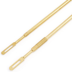 Airgun Cleaning Kit .17 and .22 Caliber with Brass Brushes Cotton Mops Bronze