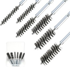 6 Pcs Stainless Steel Bore Brush Set: Versatile Cleaning Tools for Rust Removal