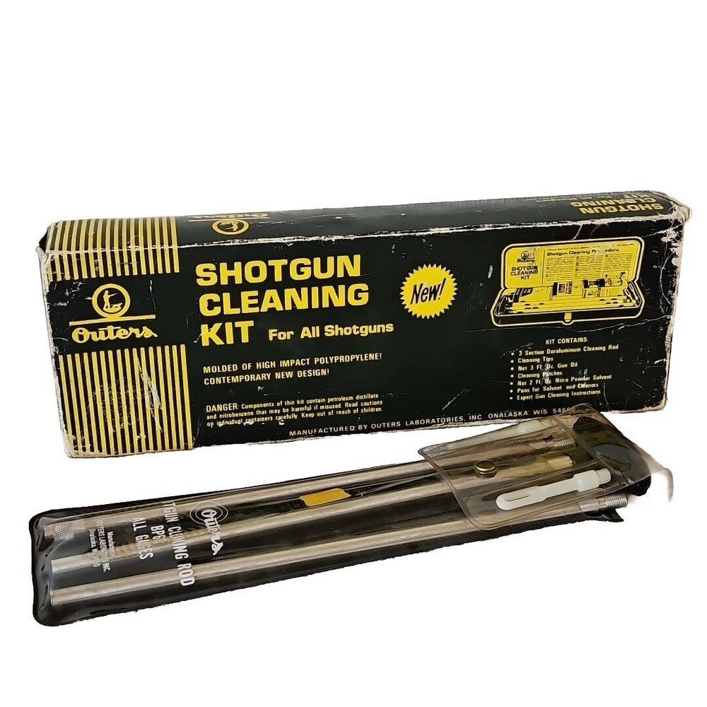 Vintage Gunsmith Cleaning Kit & All-Gauge Cleaning Rod Outers Gunslick Case Box