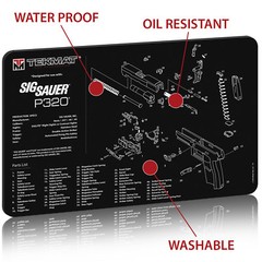 Illustrated Gun Cleaning and Repair Mat for Heckler & Koch (HK), Neoprene Rubber