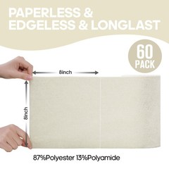 Fantasticlean Microfiber Cleaning Cloth Roll 2-Pack, 120 Reusable Tear-Away Towe