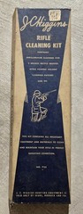 Vintage J C Higgins Rifle Cleaning Kit Higgins No 723 3 pc Rods Jag Patch Holder
