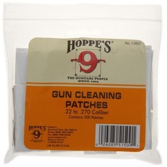 Hoppe’s No. 9 Gun Cleaning Patches .22-.270 Cal Cotton 1.125 in 500 Pack