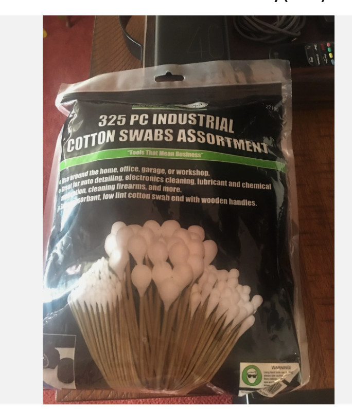 Grip 325 piece Industrial Cotton Swabs Assortment Small Parts Detail Cleaning