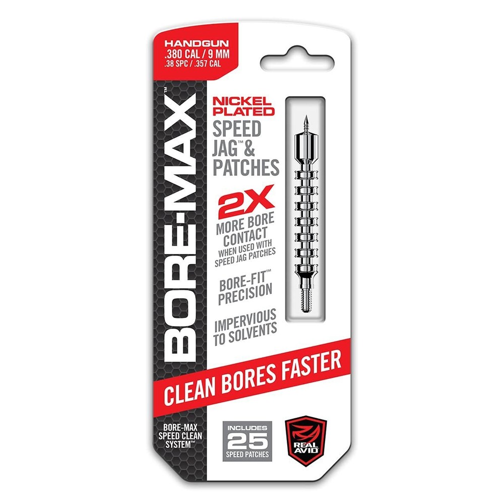 Real Avid Bore-Max Speed Jag and Patches, Bore Cleaning Jag Gun Patch Holder…