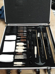 Gun Cleaning Kit Case & Contents Brushes, Mops, Jags More See Pics