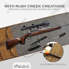 Rush Creek Creations Gun/Pistol Cleaning Mat – Portable, Waxed Canvas, Handle…