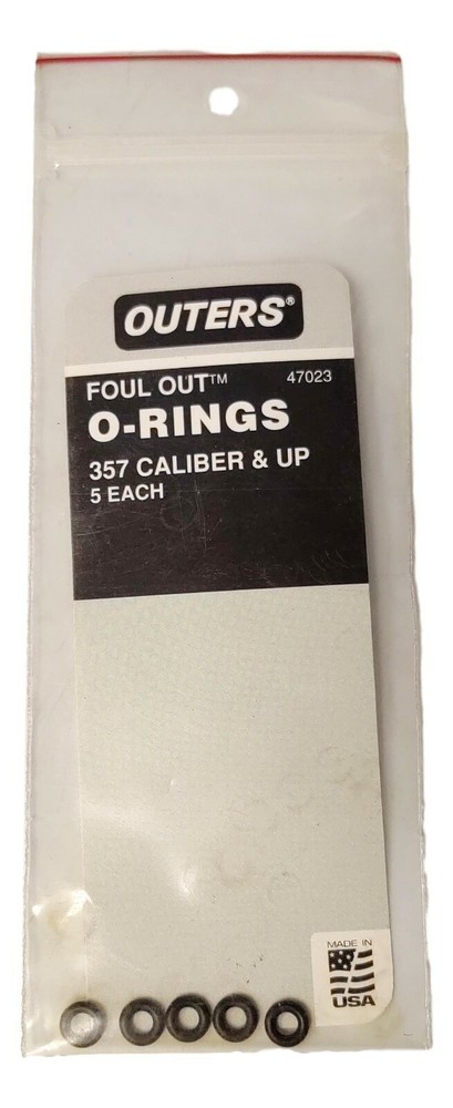Outers Foul Out 47023 O-Rings .357 Caliber & Up – 5 Pack