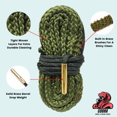 New Bore Rope For Your 9MM Caliber Weapons Cobra Barrel Cleaning Snakes
