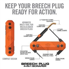 Real Avid Breech Plug 4-In-1 Scraper Tool for Muzzleloader Breech Plugs AVBPS41