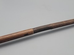 Vintage Antique 25″ Hickory Wood 2-Piece Shotgun Cleaning Rod 1 Brass Fitting