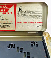VINTAGE Outers Gunslick Rifle Kit No. 477 Tin 22 Cal .22 Gun Cleaning Kit