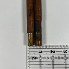 Vintage 2 Piece Brass Fitting & Wood Shotgun/Rifle Cleaning Rod Patch Loop