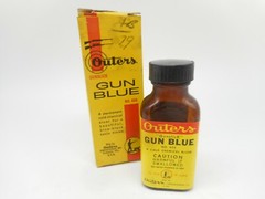 Vintage Outers GUN BLUE Advertising Bottle in Original Box