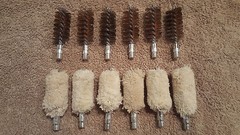 12 Pcs. 12 ga. 12 Gauge Cleaning Bore (6) Brushes & (6) Swabs Shotgun
