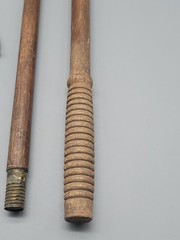 Vintage Antique 25″ Hickory Wood 2-Piece Shotgun Cleaning Rod 1 Brass Fitting