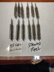 45 caliber stainless steel black powder bore brushes rifle/pistol rmc count 12