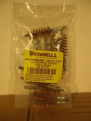 .44 .45 Cal. Pisol Double Tuff Bronze Bore Brush 12ct NEW C51