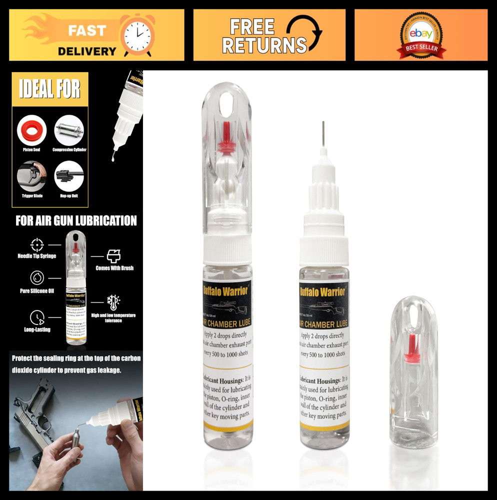 Air Gun Oil – Lubricant for Seals, O-Rings & Pistons – 2 x 20ml Bottles, Long-La