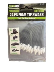 Grip 24pc Foam Tip Swabs Lint Free Electronics Detailing Pets 46702