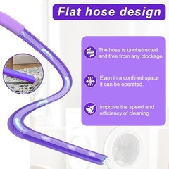 Upgraded Dryer Vent Cleaner Kit: Universal Vacuum Hose Attachment for Purple