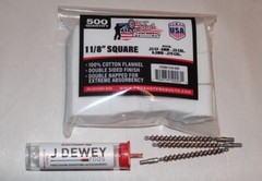 500 Pro Shot 1 1/8 Patches + 3 223 5.56 Caliber Brushes + Dewey 22 Jag $3 ship