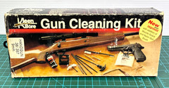 Kleen-Bore Handgun Cleaning Kit 38 357 9mm With Steel Rod Black Case Vintage