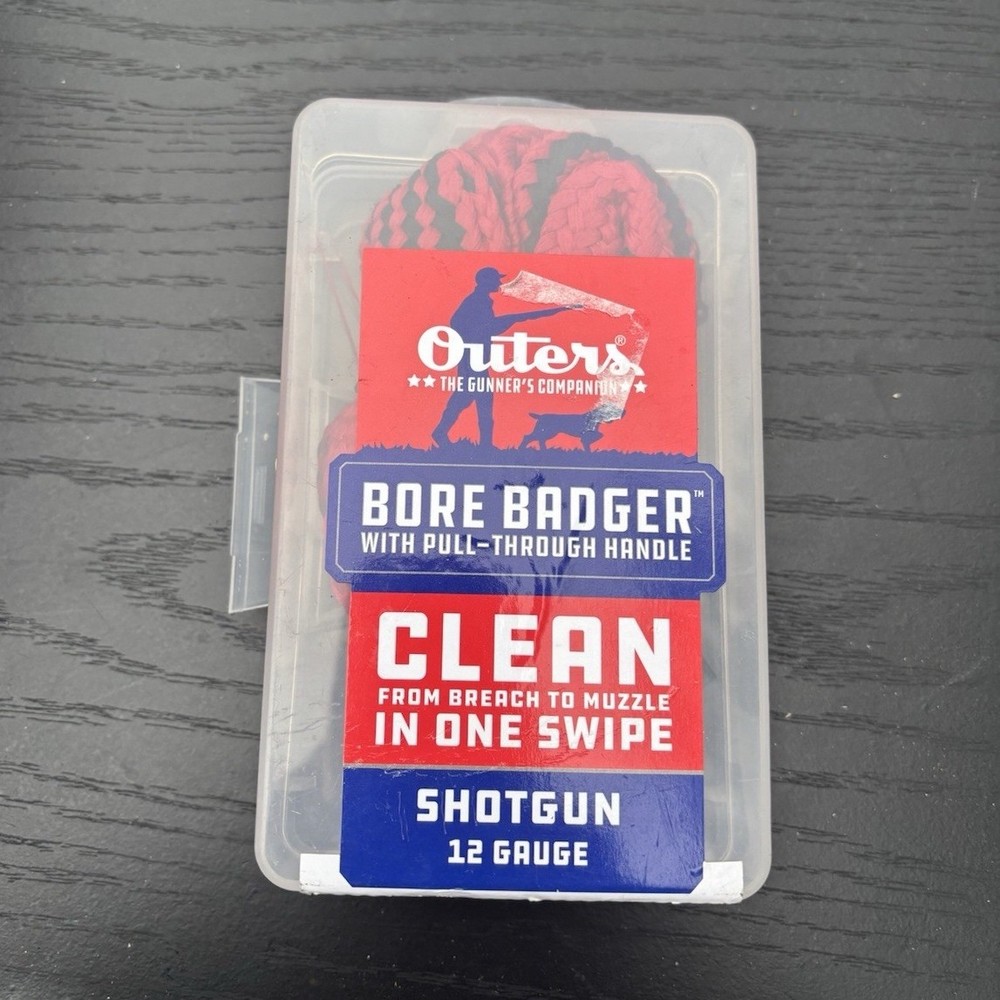 Outers Bore Snake Shotgun 12 Gauge Red Black Nylon Pull-Through Handle