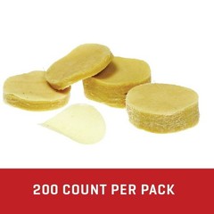 Pre-Treated Cotton Firearm Cleaning Patches, .45-.50 Caliber, Yellow, N/a
