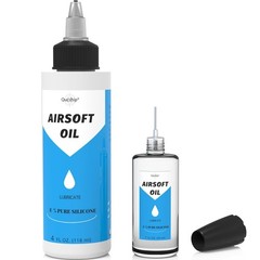 Airsoft Oil 4 Oz & 1 Oz Needle Oiler 100% Silicone Air Gun Oil, Multi-Purpose