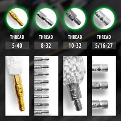 6pcs Gun Cleaning Brushes Shotgun Cotton Mop Brush Pistol Cleaning Kit for 22 Ca