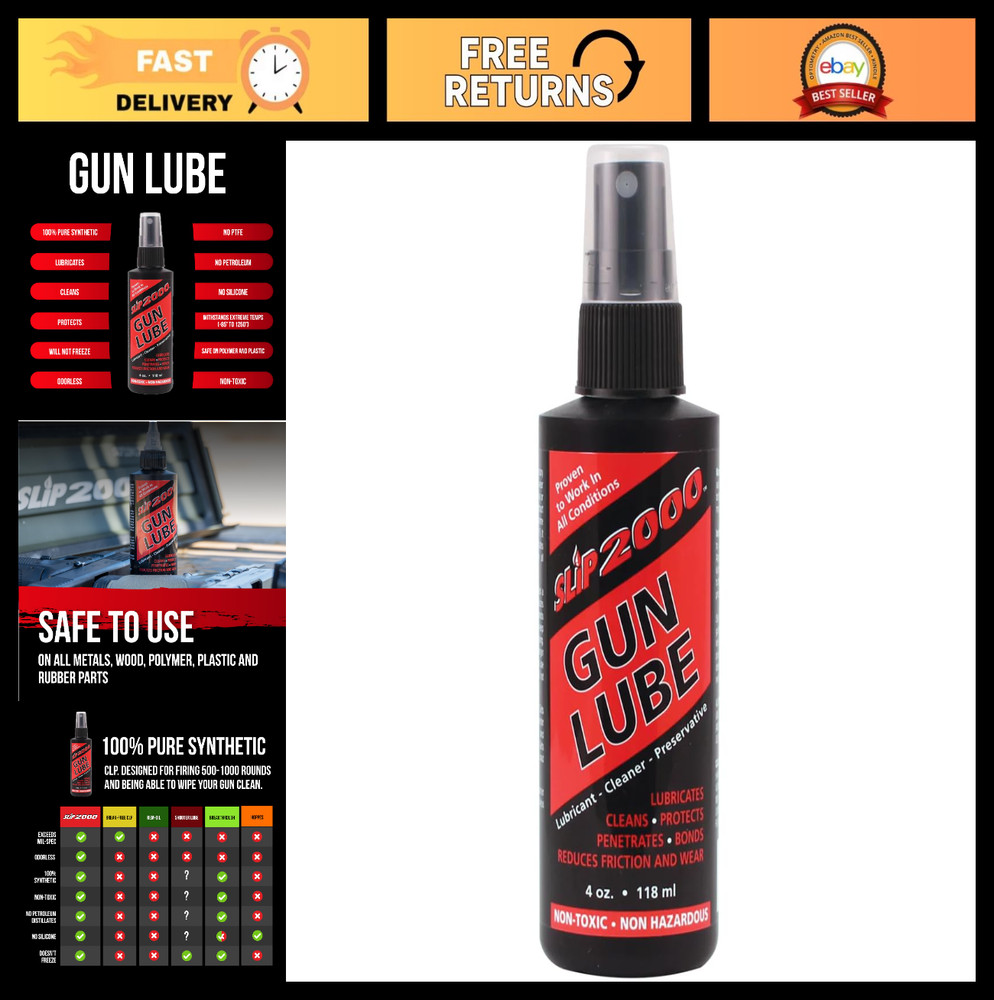 Premium Gun Lube – Penetrating CLP Lubricant & Cleaner, 4 oz Pump Spray
