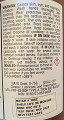 Lot Of 2, G-96 US Army Approved Synthetic CLP Gun Oil Lubricant, Total 8 Oz