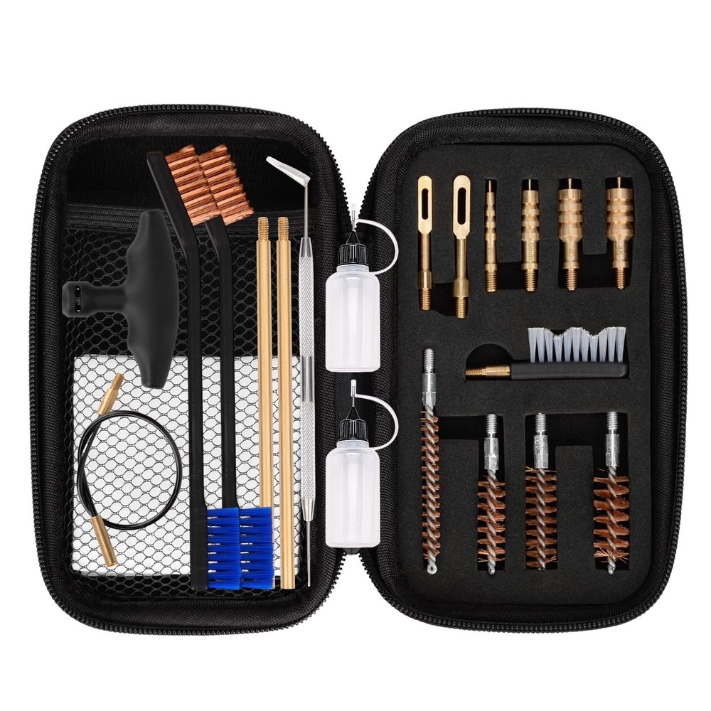 BOOSTEADY Universal Handgun Cleaning kit .22,.357,.38,9mm,.45 Caliber Black