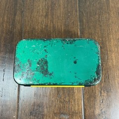 Vintage Gun Cleaning Kit By Outers- Metal Yellow And Green Case With All Parts