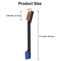 Gun Cleaning Brushes 10-Pack Double-Ended Multifunction Brass Nylon Bristle B…