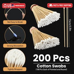 400 Pcs Gun Cleaning Patches + 200 Pcs Gun Cleaning Swabs, Gun Cleaning Supplies