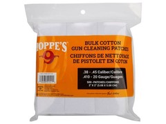Hoppe’s Bulk Cotton Gun Cleaning Patches, .38 – .45 Cal, .410 – 20 Gauge, 500ct