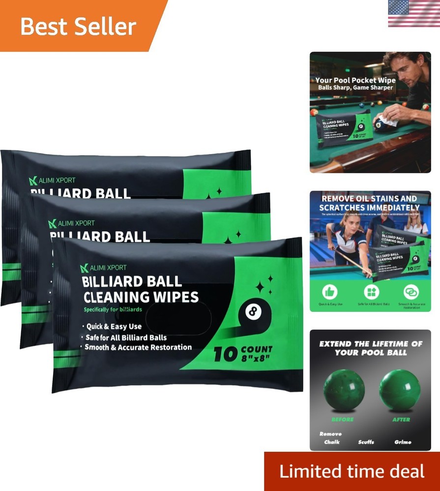 Quick Refresh Billiard Ball Cleaning Wipes – Perfect for Dust & Grime Removal