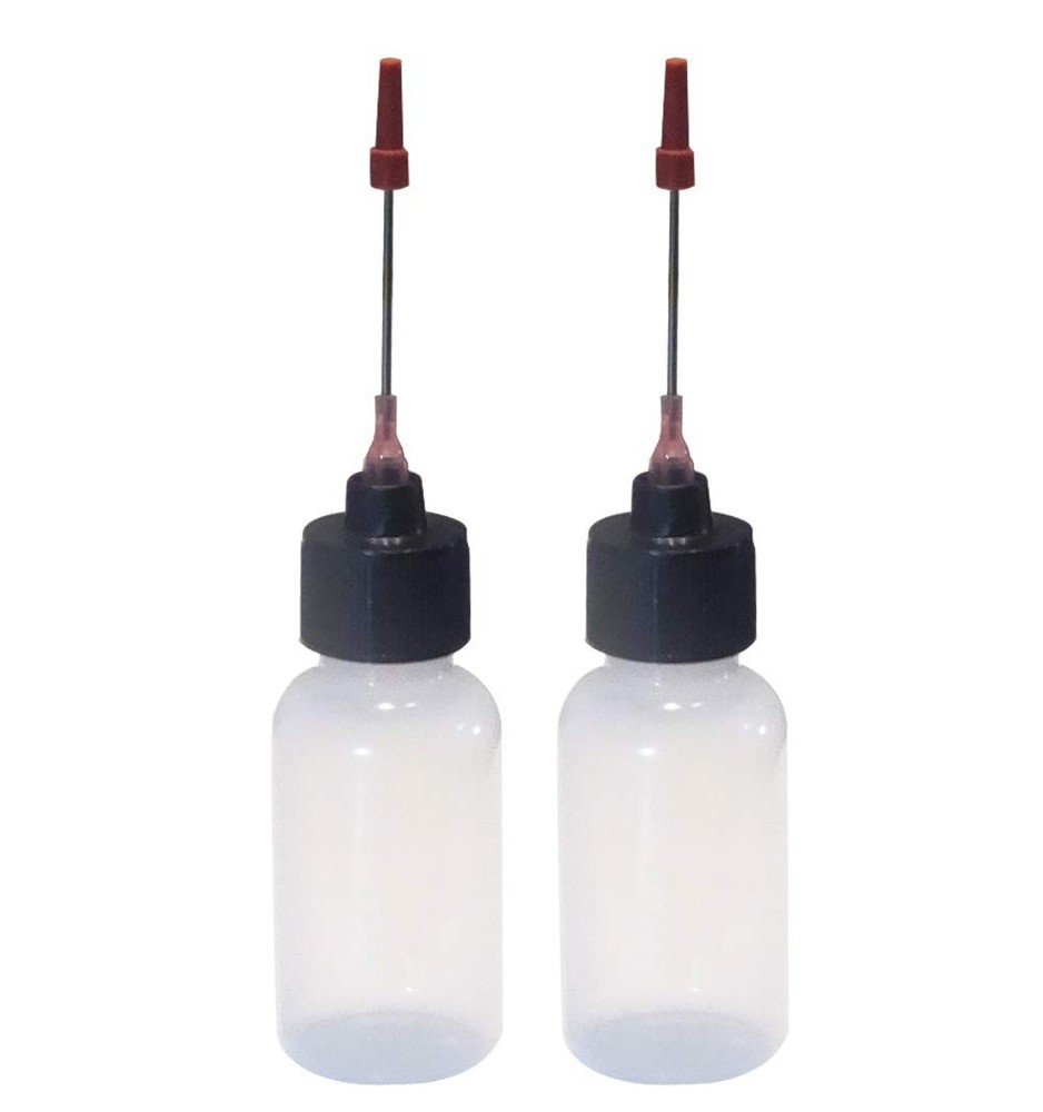 Hicet 2 Bottles -1 OZ Size Bottles with Stainless Needle tip for All Your Gun…