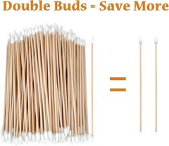 400/200 Ct 6 Inch Double-Ended Gun Cleaning Swabs with Bamboo Sticks – Ideal for