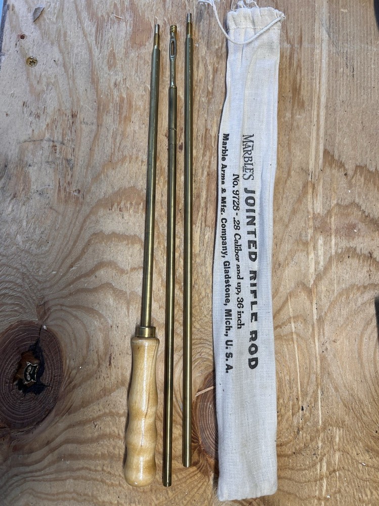 28 Cal – Original Marbles Jointed Rifle Rod No. 9728 Brass Gladstone Michigan