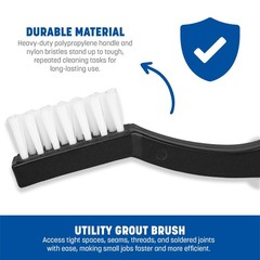 Flo-Pac 7″ Utility Brush with Nylon Bristles for Detail Cleaning (Pack of 12)