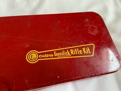 Vintage Outers Gunslick Rifle Cleaning Kit in Red Metal/Tin Box/Case – No. 477