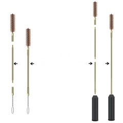 9mm 38 357 Pistol Cleaning Kit Bronze Brush Cotton Mop Brass Rods Gun Care Set