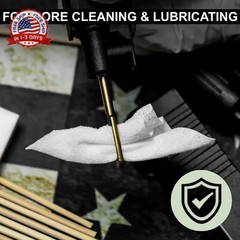 PINGMIC Gun Cleaning Supplies – 6″ Long Cotton Swabs and 2″x2″ Cleaning Patches