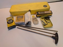 Mill Run BRITE-BORE Rifle Gun Cleaning Kit Plastic Box Cleaner Grease Rods Oil