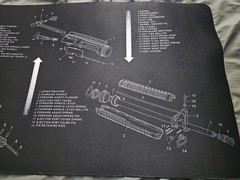 TekMat Rifle Parts Diagram Gun Cleaning Breakdown Pad Mat 35 X 12 Rubber Bottom